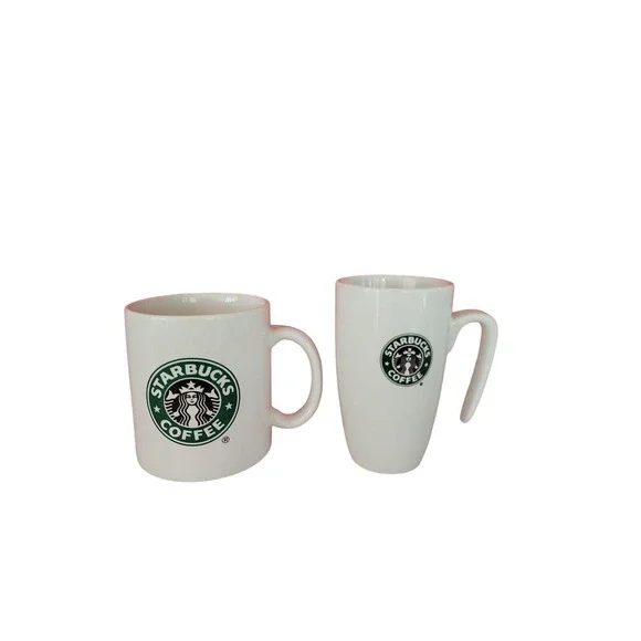2 Starbucks Coffee Mug 16oz MADE IN USA Mermaid Siren Logo Catalina Vintage